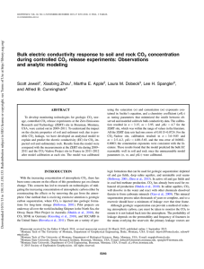 CO Bulk electric conductivity response to soil and rock concentration during controlled