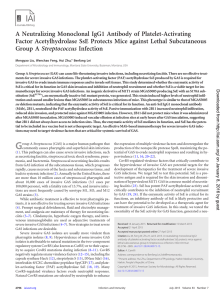 A Neutralizing Monoclonal IgG1 Antibody of Platelet-Activating