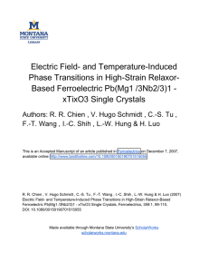 Electric Field- and Temperature-Induced Phase Transitions in High-Strain Relaxor-