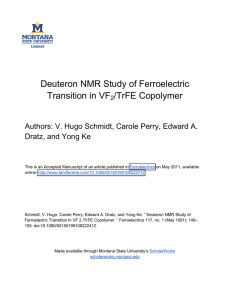 Deuteron NMR Study of Ferroelectric Transition in VF /TrFE Copolymer