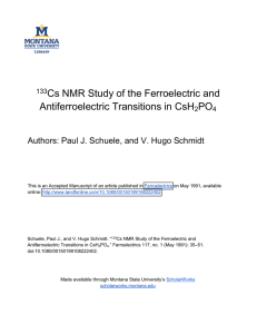 Cs NMR Study of the Ferroelectric and Antiferroelectric Transitions in CsH PO