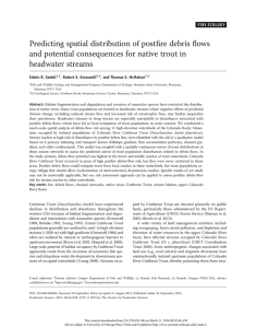 ﬁre debris ﬂows Predicting spatial distribution of post headwater streams