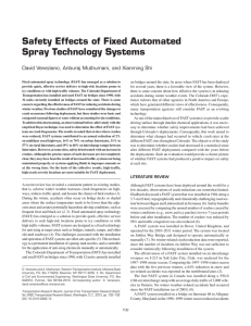 Safety Effects of Fixed Automated Spray Technology Systems