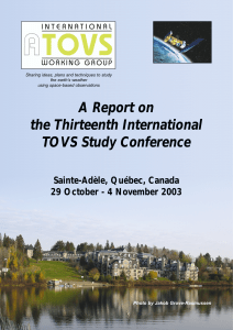 A Report on the Thirteenth International TOVS Study Conference Sainte-Adèle, Québec, Canada