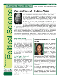 ce Alumni Newsletter Where are they now? — Dr. James Magee