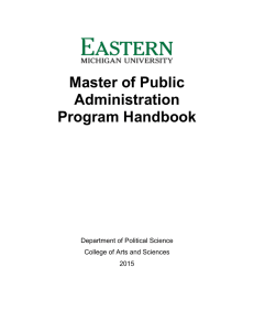 Master of Public Administration Program Handbook
