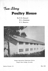 Poultry House TWG-SIO4 By H. R. Sinnard W. L. Griebeler