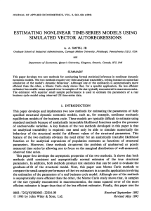 ESTIMATING  NONLINEAR  TIME-SERIES MODELS  USING