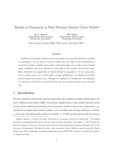 Bounds on Parameters in Panel Dynamic Discrete Choice Models