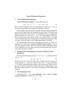 Linear Differential Equations 1.	 Linear Differential Equations . · · ·
