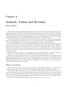 Antioch:  Vision  and  Revision Chapter  3