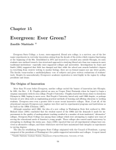Evergreen:  Ever  Green? Chapter  15 Zandile  Nkabinde