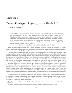 Deep  Springs:  Loyalty  to  a ... Chapter  6 5 L.  Jackson  Newell