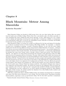 Black  Mountain:  Meteor  Among Mavericks Chapter  8