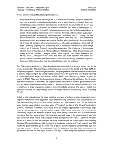 ESD.85J – Fall 2005 – Response Paper  9/26/2005 Dietrich Falkenthal