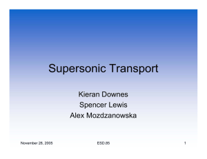 Supersonic Transport Kieran Downes Spencer Lewis Alex Mozdzanowska