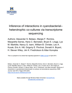 Inference of interactions in cyanobacterial– heterotrophic co-cultures via transcriptome sequencing