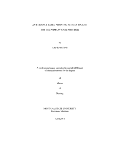 AN EVIDENCE-BASED PEDIATRIC ASTHMA TOOLKIT FOR THE PRIMARY CARE PROVIDER by