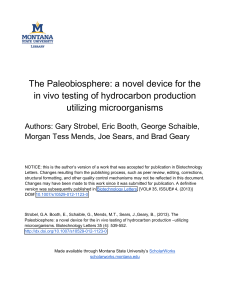 The Paleobiosphere: a novel device for the utilizing microorganisms