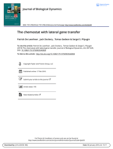The chemostat with lateral gene transfer Journal of Biological Dynamics