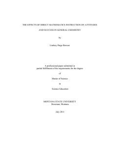 THE EFFECTS OF DIRECT MATHEMATICS INSTRUCTION ON ATTITUDES by