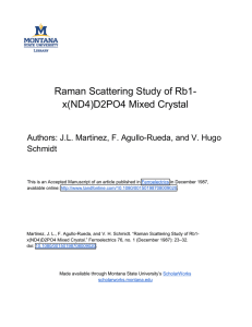 Raman Scattering Study of Rb1- x(ND4)D2PO4 Mixed Crystal Schmidt