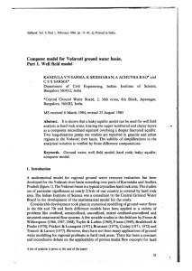 Computer model for Vedavati ground water basin.