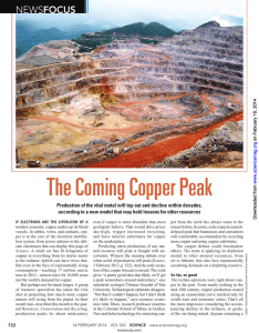 The Coming Copper Peak NEWSFOCUS