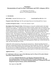 Worksheet Documentation of Land Use Plan Conformance and NEPA Adequacy (DNA)