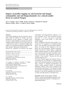 Impact of postfire logging on soil bacterial and fungal