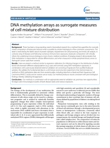 DNA methylation arrays as surrogate measures of cell mixture distribution Open Access