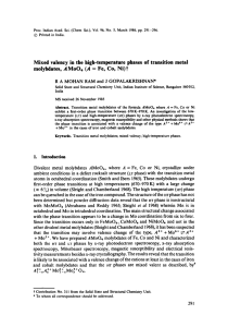 Mixed  valency  in  the  high-temperature ... molybdates,  A M o 0 4   (A ...