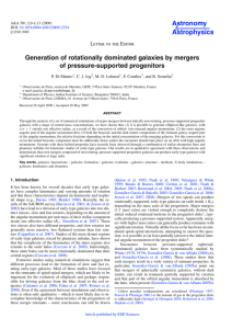 Astronomy Astrophysics Generation of rotationally dominated galaxies by mergers of pressure-supported progenitors