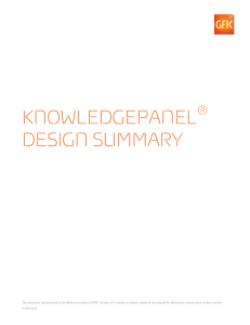 KNOWLEDGEPANEL DESIGN SUMMARY ®