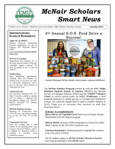 McNair Scholars Smart News 2 Annual S.O.S. Food Drive a