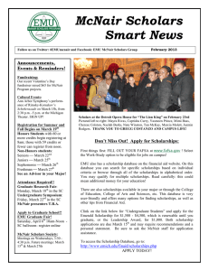 McNair Scholars Smart News  Announcements,