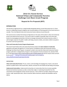 2016 U.S. Forest Service National Urban and Community Forestry