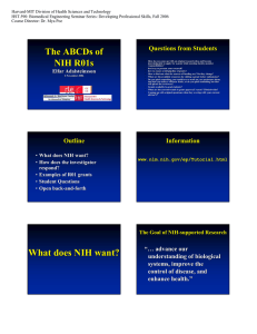 The ABCDs of NIH R01s
