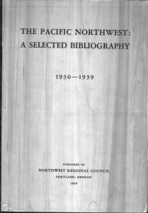 NORTHWEST: THE PACIFIC BIBLIOGRAPHY A SELECTED