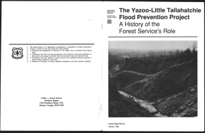 Flood Prevention Project The Yazoo-Little Tallahatchie A History of the Forest Service's Role