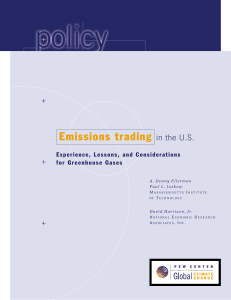 policy Emissions trading in the U.S. +