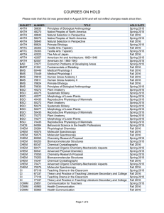 COURSES ON HOLD