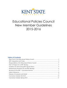 Educational Policies Council New Member Guidelines 2015-2016