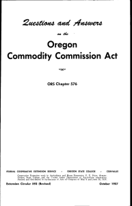 Oregon Commodity Commission Act i