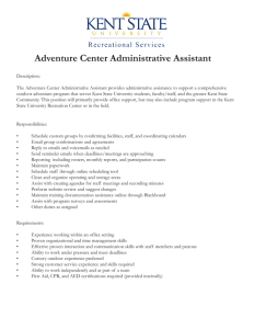 Adventure Center Administrative Assistant