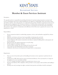 Member &amp; Guest Services Assistant