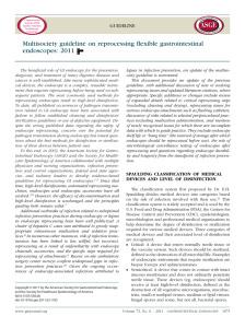 Multisociety guideline on reprocessing flexible gastrointestinal endoscopes: 2011 GUIDELINE