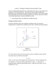 Lecture 5:  Changing Coordinate Systems and Mohr’s Circle