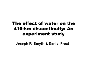 The effect of water on the 410-km discontinuity: An experiment study
