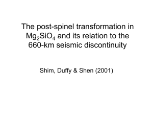 The post-spinel transformation in Mg SiO and its relation to the